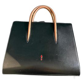 Bolsa de mão Christian Louboutin Paloma Large em couro preto
