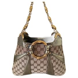 Autre Marque Borsa a spalla Gucci Bamboo Chain in metallo