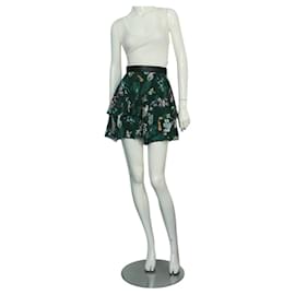 Gonna mini in seta Zadig & Voltaire Jim Print verde floreale