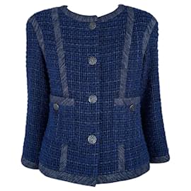 Chanel Chaqueta de tweed Lesage azul real