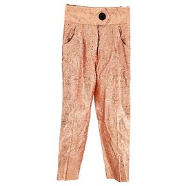 Pantalones de cintura alta Hristina de Petar Petrov en poliéster melocotón