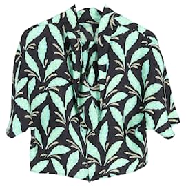 Top con stampa a foglie Diane Von Furstenberg in viscosa multicolore