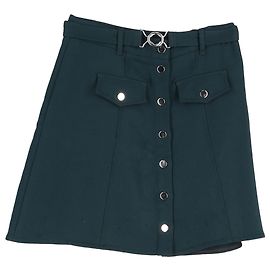 Maje Jibrali Minirock mit Knöpfen aus grünem Polyester