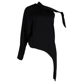 Diane Von Furstenberg Asymmetric Top in Black Polyester