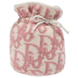 Pochette in tela Trotter Christian Dior Pile Rosa Auth BD1717