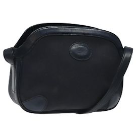 Autre Marque Bolsa de Ombro Burberrys em Lona Azul Marinho Auth ti2948
