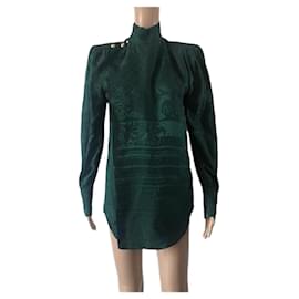Blusa de seda Balmain pour H&M Verde