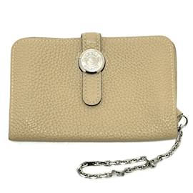 Porte-monnaie Dogon Hermes en beige - Hermès