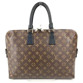 Borsa da lavoro Louis Vuitton Monogram Macassar Porte Document Jour