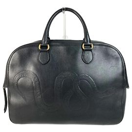 Borsa Boston in pelle nera Gucci