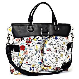 Borsa tote 2 in 1 rara con motivo logo sirena Gucci 09 SS Frida Giannini autentica