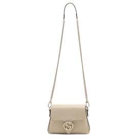 Gucci Borsa a spalla in pelle GG intrecciata beige