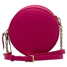 Furla Bolso cruzado redondo de cuero rosa Swing Mini