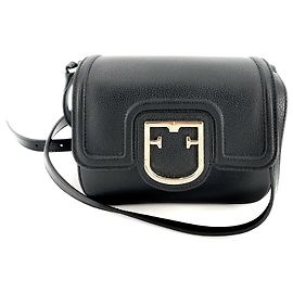 Furla Borsa a tracolla in pelle quadrata nera