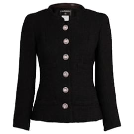 Giacca Chanel in tweed nero