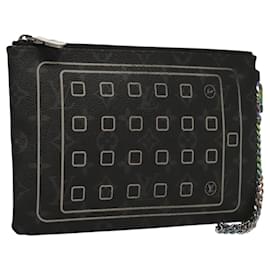 CUSTODIA PER IPHONE LOUIS VUITTON Monogram Eclipse Fragment M64449 LV Auth KD362 - Louis Vuitton