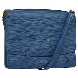 LOUIS VUITTON Bolsa de Hombro Epi Grenel Azul M52362 LV Auth ep8436