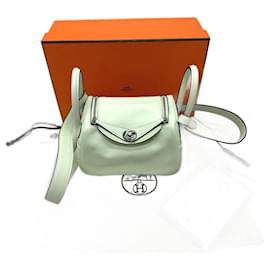 Hermès Borsa a Spalla Hermes Lindy in Verde Chiaro