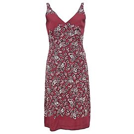 Rotes V-Ausschnitt Midi-Kleid mit Druck von Marc by Marc Jacobs aus Rayon