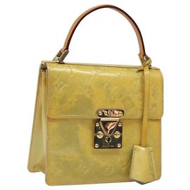 LOUIS VUITTON Monogram Vernis Bolsa de Mano Spring Street Gris M91029 LV Auth KD273