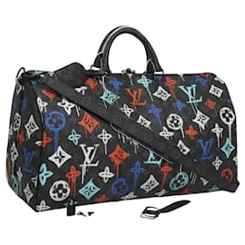 LOUIS VUITTON Monogram Eclipse Keepall Bandouliere 50 Borsa M21384 Auth BD1566SM