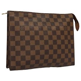 LOUIS VUITTON Pochette da Toilette Damier Ebene Posh 26 N47543 Auth LV BD042