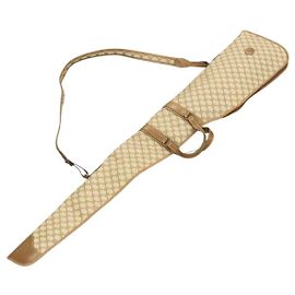 GUCCI GG Suprême GunSlip PVC Beige Auth MX319