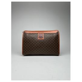 Vintage Celine Paris Leder Monogramm Clutch Triomphe braun - Céline