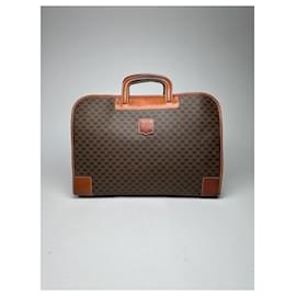 Céline Valigetta in pelle monogramma vintage Celine Paris marrone