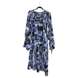 Vestido patchwork Amily By Malene Birger Azul Algodón