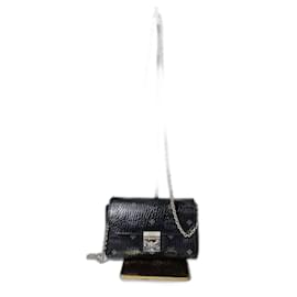 Borsa a tracolla MCM Visetos Small Millie Nera/Grigia