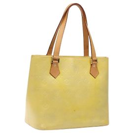 LOUIS VUITTON Monogram Vernis Borsa a Mano Houston Grigia M91053 LV Auth MX102