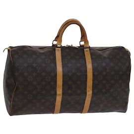 LOUIS VUITTON Monogram Keepall 55 Borsa Boston M41424 LV Auth BD1144