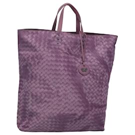 Autre Marque Borsa Tote in Nylon Intrecciato Bottega Veneta Viola Auth BD1795