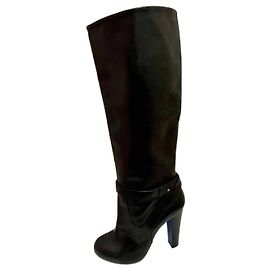 Aquazzura Botas negras de tacón Aquazzuro hasta la rodilla