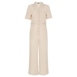 Mono de lino lyocell Whistles safari en piedra beige claro talla M