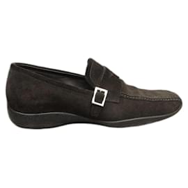Mocassini Prada Camoscio Marrone 36 IT