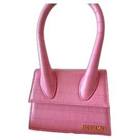 Borsa Jacquemus Le Chiquito Moyen Rosa Croco