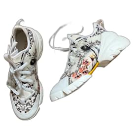 Baskets Dior D-connect en cuir et néoprène