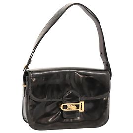 Céline Borsa a spalla a forma di carrozza trainata da cavallo CELINE Smalto Nero Auth bs24388