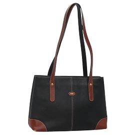 Borsa a spalla in pelle nera Auth BA1179 di BALLY