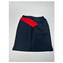 Falda vintage de Dior roja y azul marino