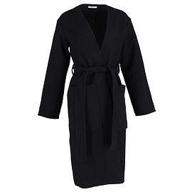 Céline Celine Belted Coat in Black Cashmere