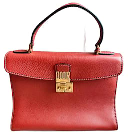 Borsa a tracolla Dior Dioraddict pelle granulata rossa