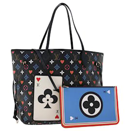 LOUIS VUITTON Monogram Game On Neverfull MM Borsa a Spalla M57483 LV Auth 46152S