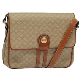 Céline Borsa a spalla in tela Macadam CELINE PVC beige oro Auth 118350