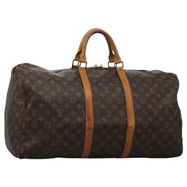 LOUIS VUITTON Monogram Keepall 55 Borsa Boston M41424 LV Auth MX262