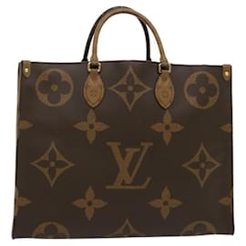 LOUIS VUITTON Monogram Reverse Giant On The go GM Tote Bag M45320 Auth ai595S
