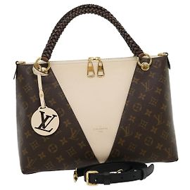 LOUIS VUITTON Monogram V Tote MM Borsa Tote 2way M45273 LV Auth 30668S