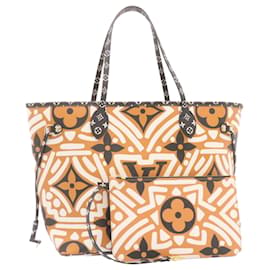 LOUIS VUITTON Monogramma Gigante Neverfull MM Borsa Tote Caramello M56584 LV Auth 25725S